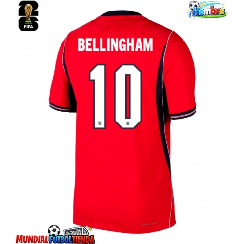 Camiseta Inglaterra Jude Bellingham #10 Segunda Equipación Replica Mundial 2026 mangas cortas
